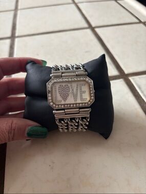 GUESS Crystal chain style bracelet watch.